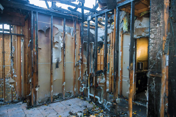 Professional Emergency Fire Damage Restoration technician working in Glenelg, MD